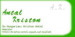 antal kriston business card
